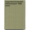 Negentienhonderdelf memorandum 1986 venlo door Kuik