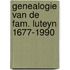 Genealogie van de fam. luteyn 1677-1990
