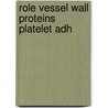 Role vessel wall proteins platelet adh by Hindriks