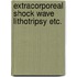 Extracorporeal shock wave lithotripsy etc.