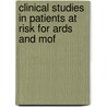 Clinical studies in patients at risk for ARDS and MOF by R.M.H. Roumen