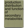 Production distribution and function of secondary metabolites door N.M. van Dam