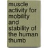Muscle activity for mobility and stability of the human thumb