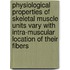 Physiological properties of skeletal muscle units vary with intra-muscular location of their fibers
