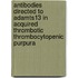 Antibodies directed to ADAMTS13 in acquired thrombotic thrombocytopenic purpura