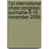 1st International Chest Congress Suriname 6-10 November 2006 door Onbekend