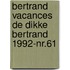 Bertrand vacances de dikke bertrand 1992-nr.61