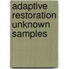 Adaptive restoration unknown samples door Veldhuis