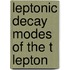 Leptonic decay modes of the t lepton