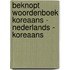 Beknopt woordenboek Koreaans - Nederlands - Koreaans