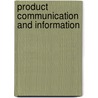 Product communication and information by S.C. Mooy