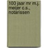 100 jaar mr M.J. Meijer c.s., notarissen