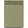 Nonlinear canonical correl.rel.techn.diss. door Stephan Berg