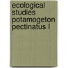 Ecological studies potamogeton pectinatus l by Wyk