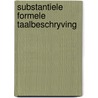 Substantiele formele taalbeschryving door Schermer