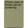 Effects costs of breast cancer screening by Koning