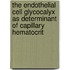 The endothelial cell glycocalyx as determinant of capillary hematocrit
