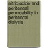 Nitric oxide and peritoneal permeability in peritoncal dialysis