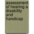 Assessment of hearing a disability and handicap