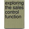 Exploring the sales control function door M. Suchanek