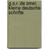 G.a.r. de smet. kleine deutsche schrifte