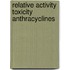 Relative activity toxicity anthracyclines