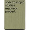 Spectroscopic studies magnetic propert. door Kappert
