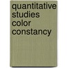 Quantitative studies color constancy door Lucassen
