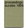 Proceedings euralex 1994 door Onbekend