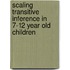 Scaling transitive inference in 7-12 year old children