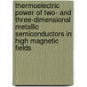 Thermoelectric power of two- and three-dimensional metallic semiconductors in high magnetic fields door B. Tieke