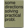 Some directions solving practical probl. door Regter