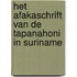 Het Afakaschrift van de Tapanahoni in Suriname