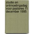 Studie en ontmoetingsdag voor pastores 11 december 1995