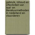 Gebruik, inhoud en effectiviteit van taal- en literatuurmethoden in Nederland en Vlaanderen