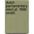 Dutch parliamentary elect.st. 1986 stratif.