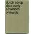 Dutch corop data early seventies onwards