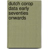 Dutch corop data early seventies onwards door Vries