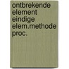 Ontbrekende element eindige elem.methode proc. door Onbekend