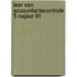 Leer van accountantscontrole 5 najaar 91