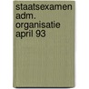 Staatsexamen adm. organisatie april 93 by Koning