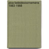 Pica-beleidsvoornemens 1983-1988 door Onbekend