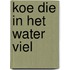 Koe die in het water viel