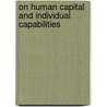 On human capital and individual capabilities by J. Hartog