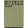 Examenreglement docerend musicus panfluit door Hemon