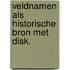 Veldnamen als historische bron met disk.