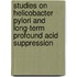 Studies on helicobacter pylori and long-term profound acid suppression