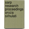 Sarp research proceedings oryza simulati by Drenth