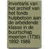 Inventaris van het archief van het Fonds Hulpbetoon aan de Arbeidende klasse in de Buurtschap Meerten (1736) 1892-1986