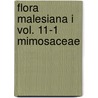 Flora malesiana i vol. 11-1 mimosaceae door Nielsen